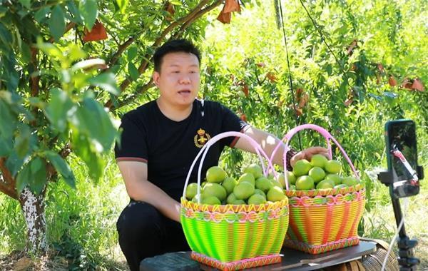 期市镇大荣底村种植水果两百多亩的蒋光勇,面对疫情对水果销售的影响
